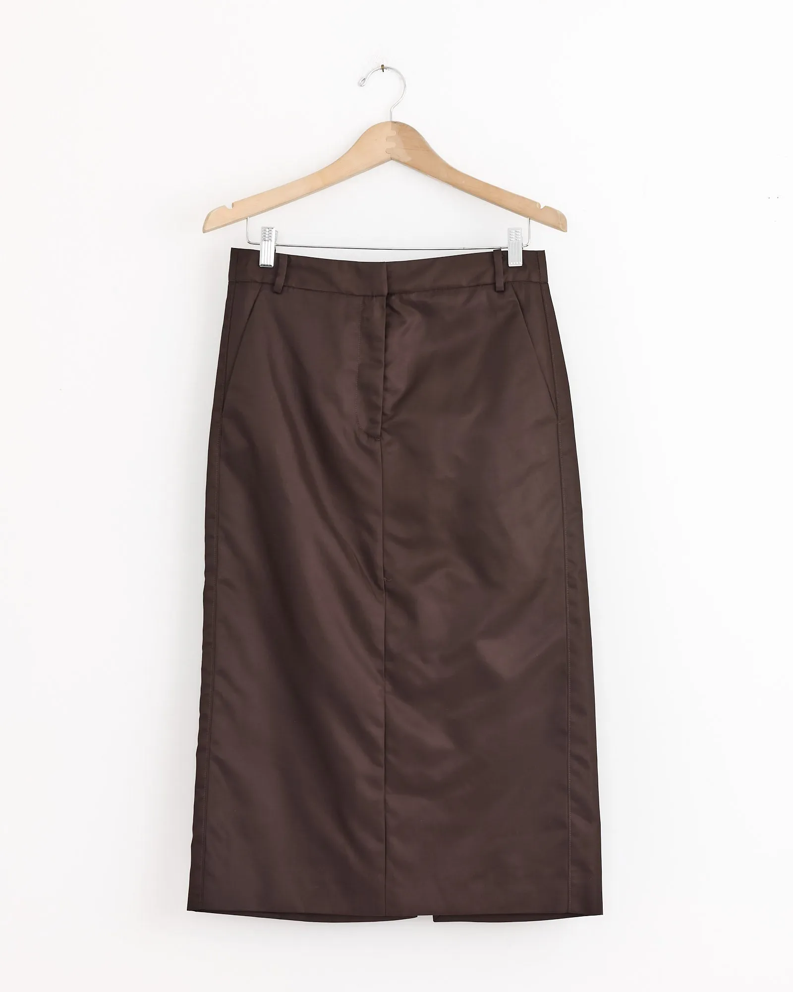 Eco Nylon Midi Trouser in Skirt Brown sold by Mohawk General Store
