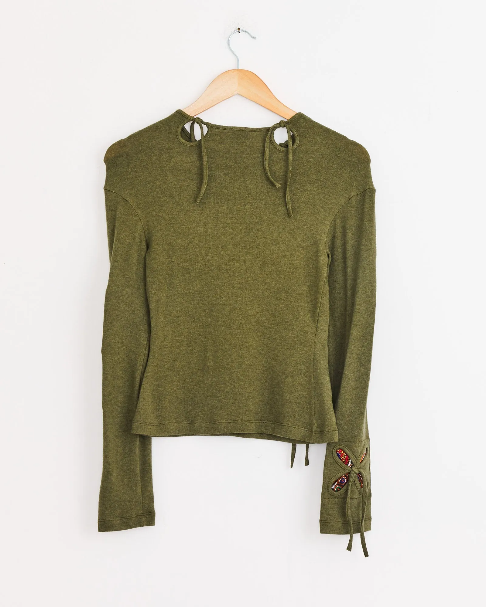 Petal Patches Top in Swamp Green sold by Mohawk General Store product image thumbnail 3