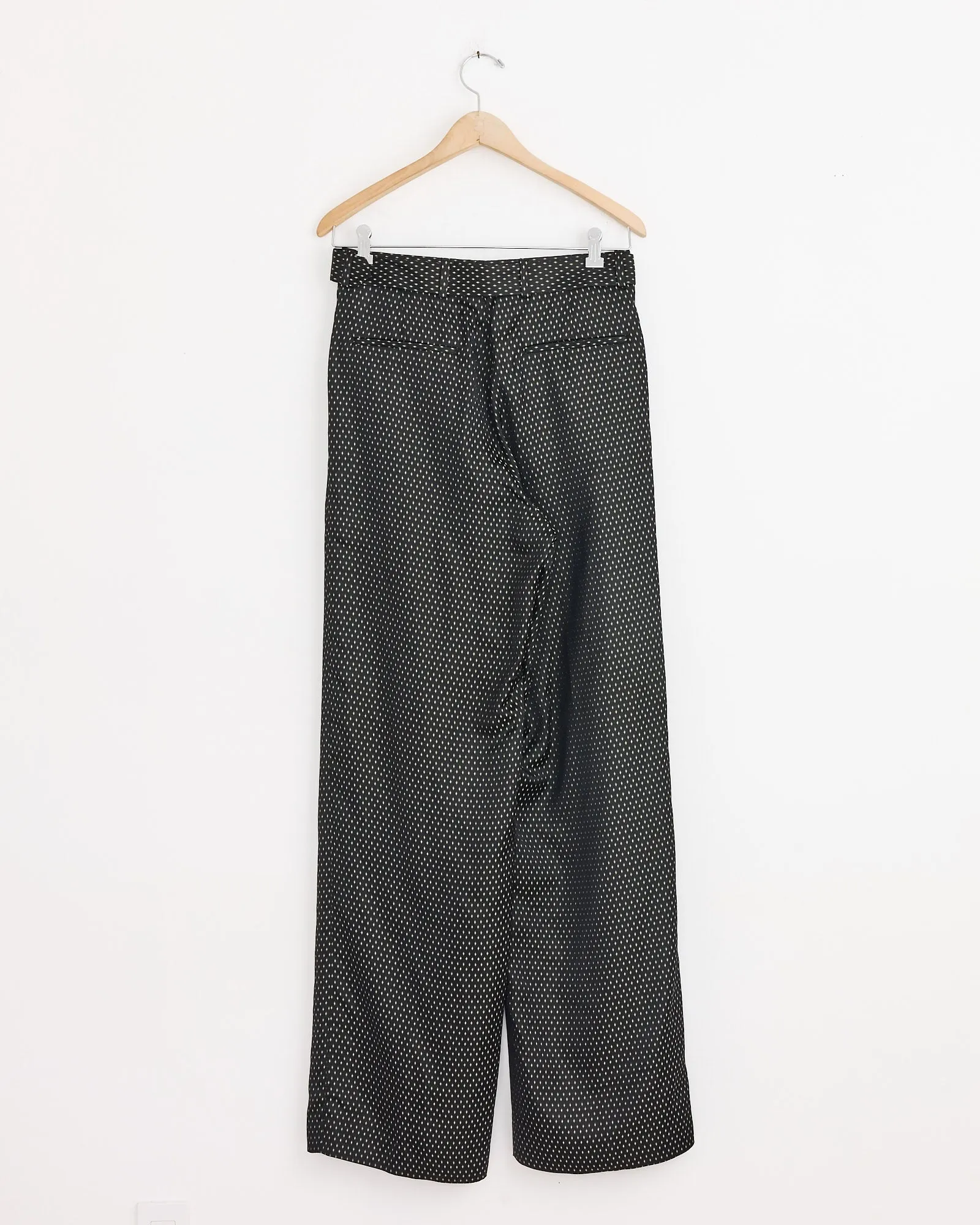 Belted Jacquard Trousers in Black sold by Mohawk General Store product image thumbnail 3