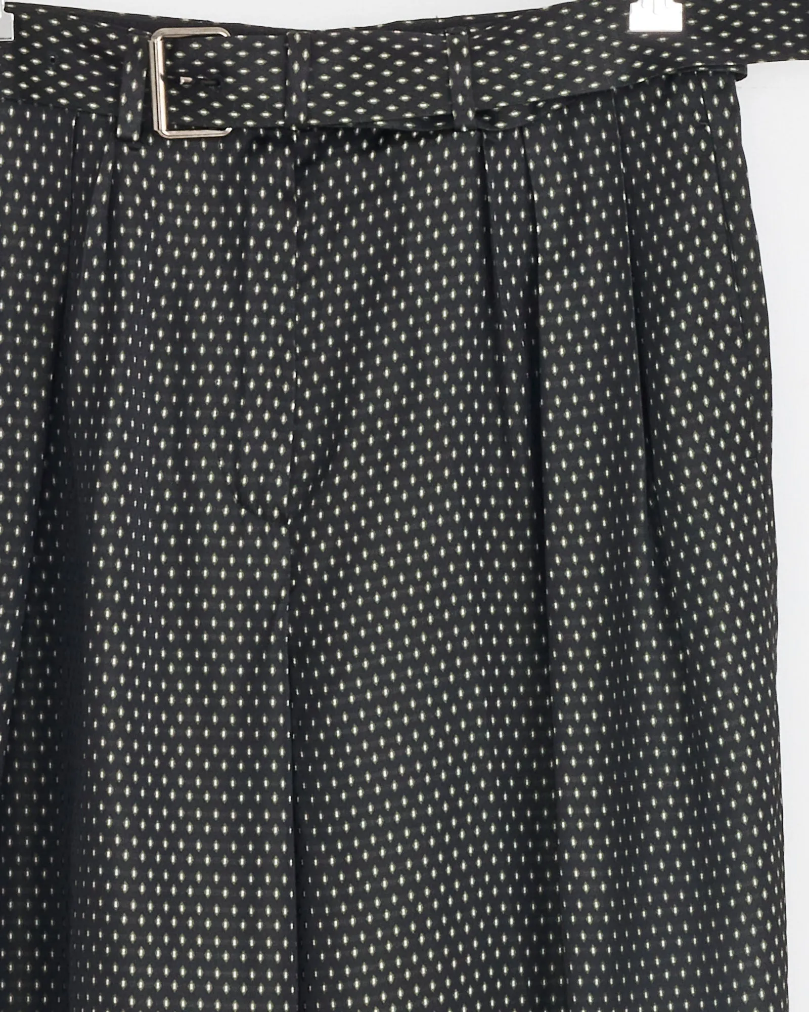 Belted Jacquard Trousers in Black sold by Mohawk General Store product image thumbnail 2