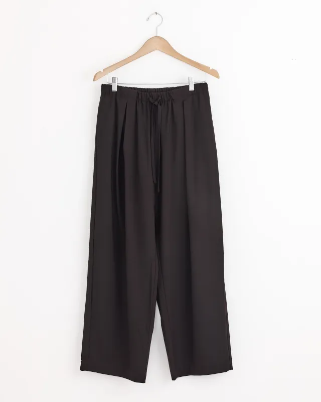 Relaxed Pleated Pant in Dark Brown sold by Mohawk General Store