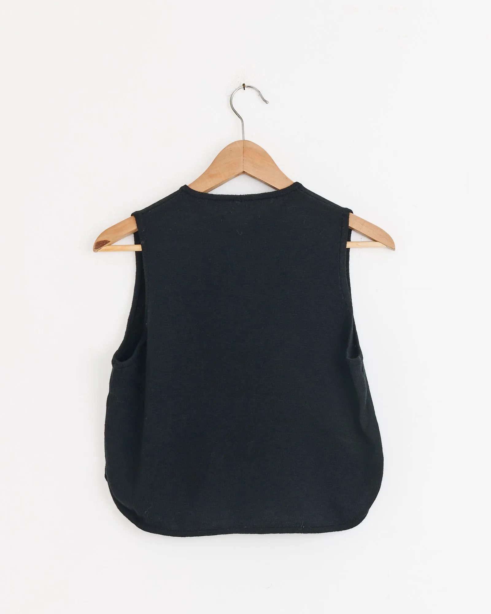 Merino Wool Waistcoat in Black sold by Mohawk General Store product image thumbnail 3