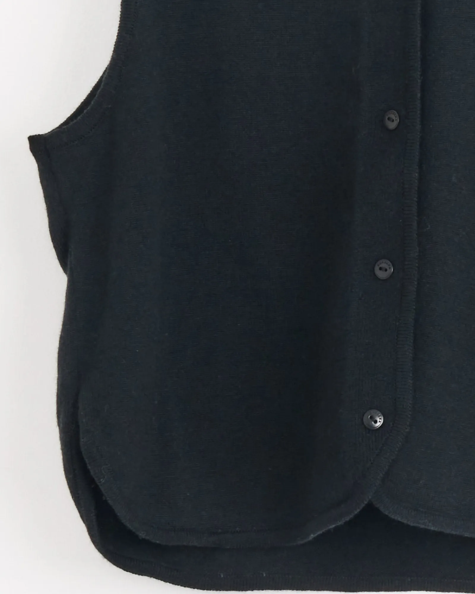 Merino Wool Waistcoat in Black sold by Mohawk General Store product image thumbnail 2