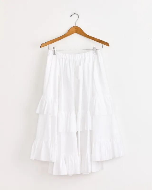 Ruffled Skirt in White sold by Mohawk General Store