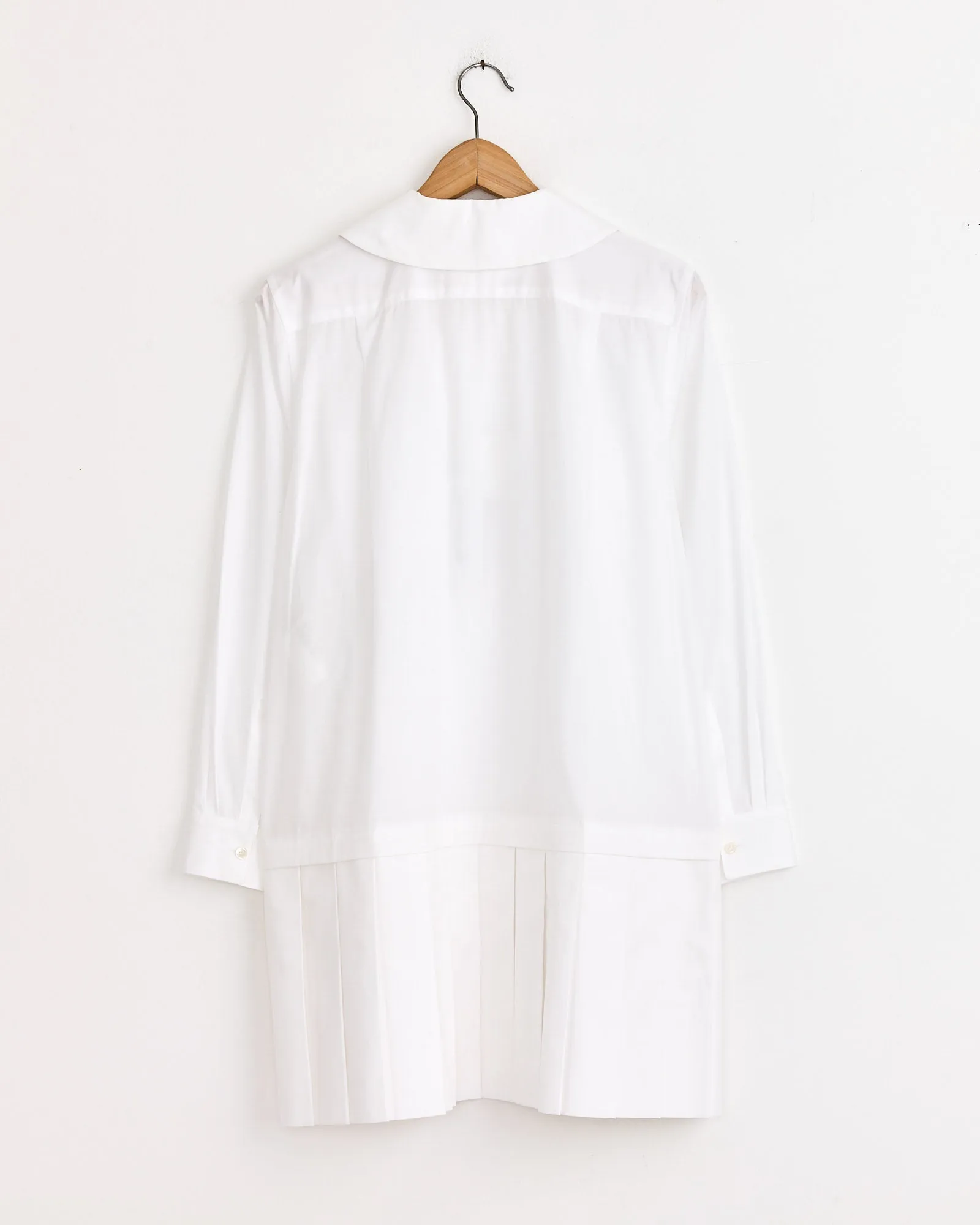 Wide-Pleated Shirt Dress in White sold by Mohawk General Store product image thumbnail 3