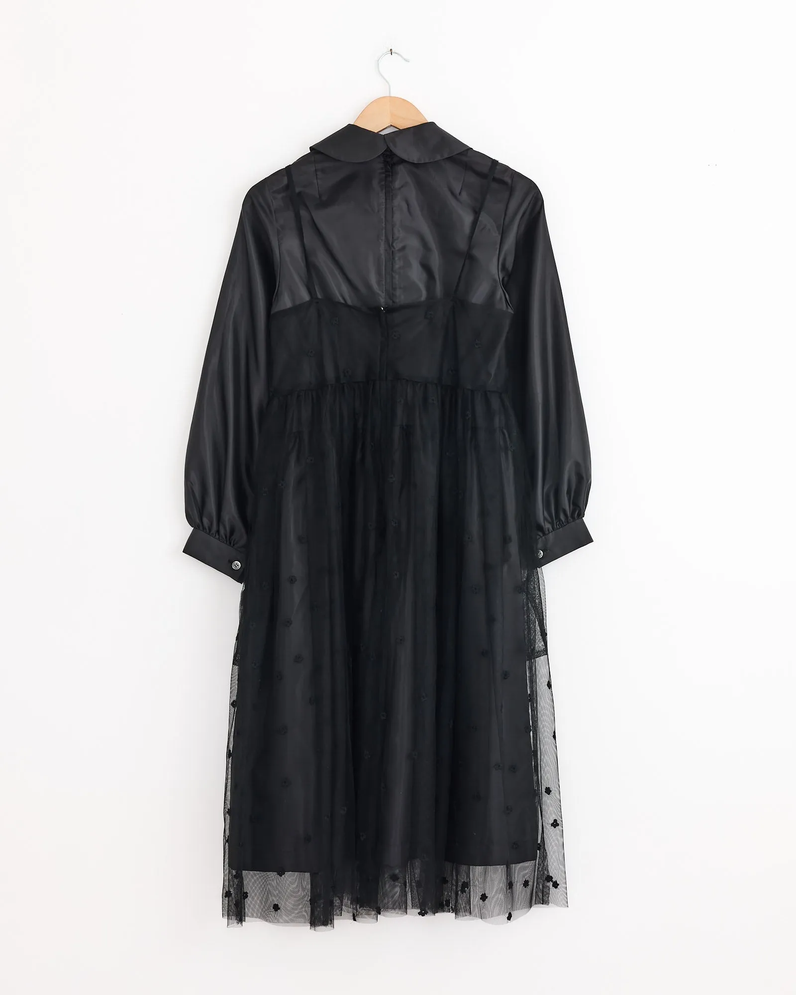 Tulle Embroidered Overlay Dress in Black sold by Mohawk General Store product image thumbnail 3