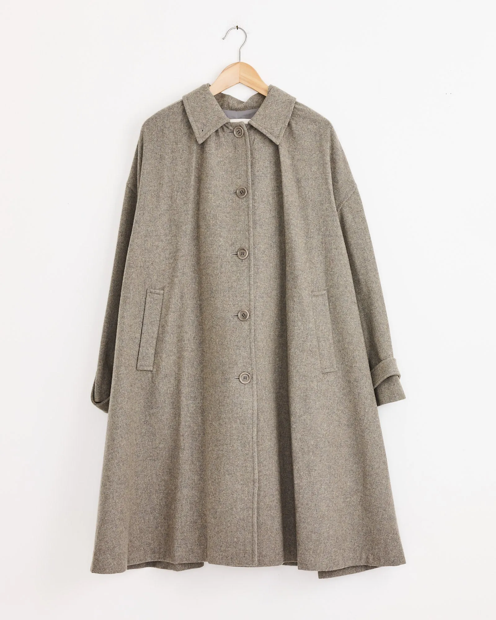 Shirring Coat in Grey Blue sold by Mohawk General Store