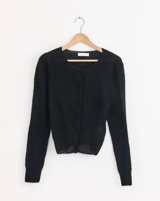 Round Neck Sheet Cardigan in Black sold by Mohawk General Store