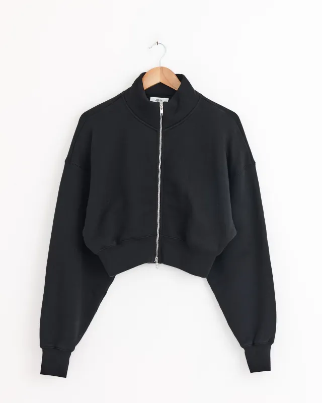 Asta Zip Sweatshirt in Washed Black sold by Mohawk General Store