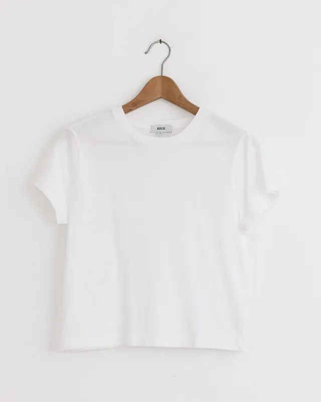 Adine Shrunken Tee in White sold by Mohawk General Store