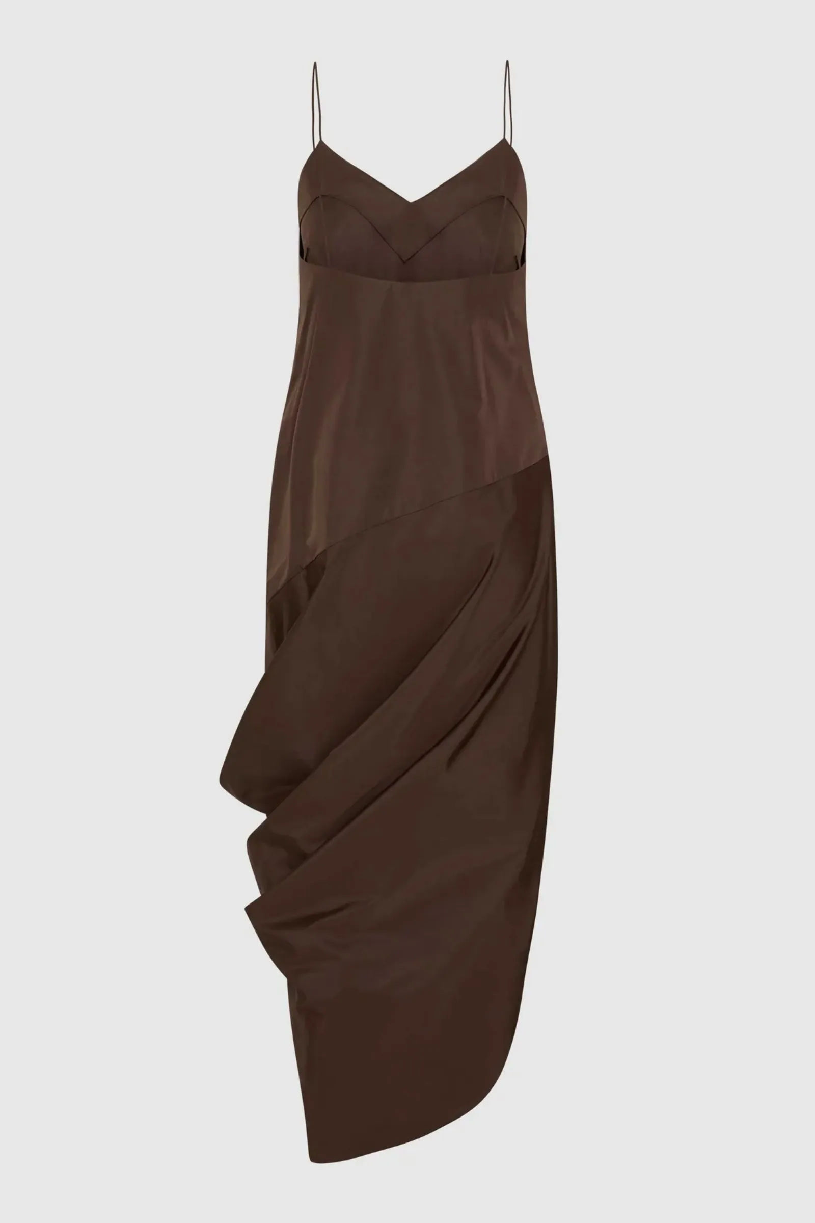 Paper Taffeta Drape Dress in Mocha sold by Mohawk General Store product image thumbnail 2