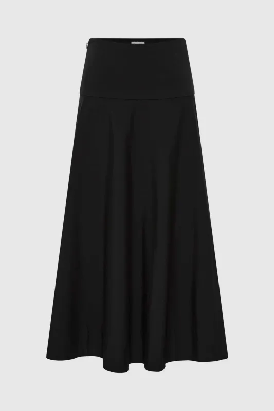 Circle Hem Skirt in Black sold by Mohawk General Store