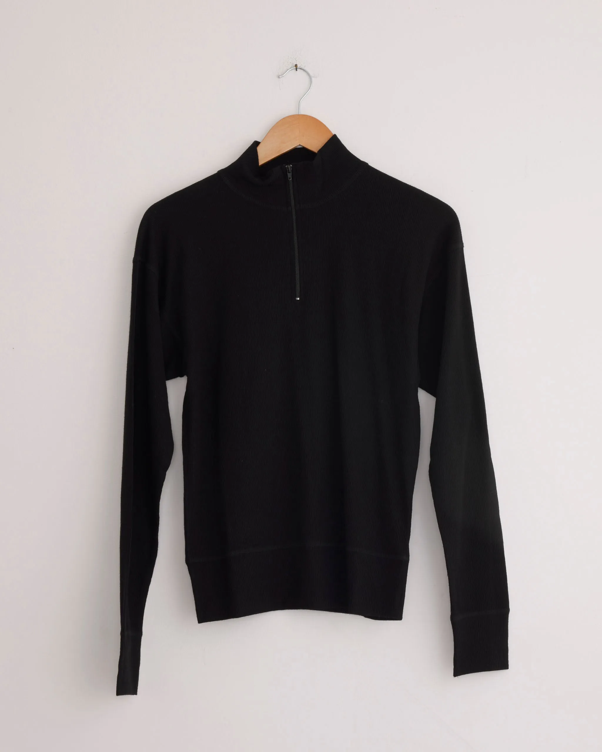 Zipper Pull Over in Black sold by Mohawk General Store