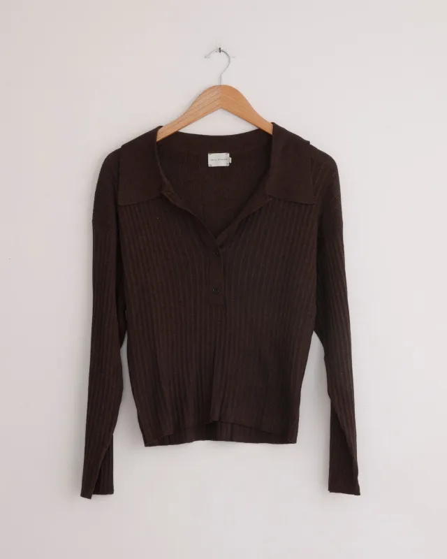 Polo Knit in Dark Almond sold by Mohawk General Store