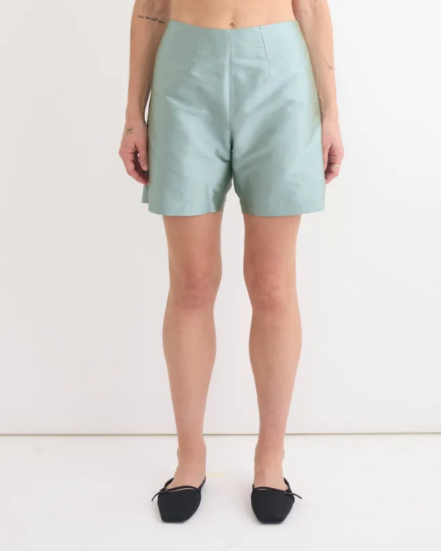 Otto Short in Mint Taffeta made by CHELSEA MAK