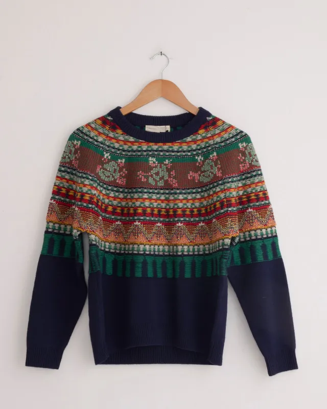 Mabel Fairisle Pullover in Navy sold by Mohawk General Store