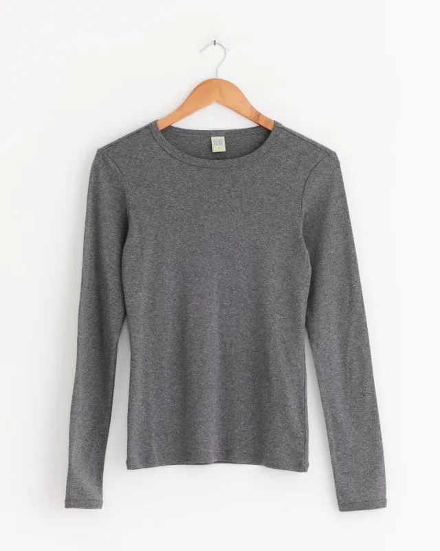 Olivia Long Sleeve Tee in Melee Grey sold by Mohawk General Store