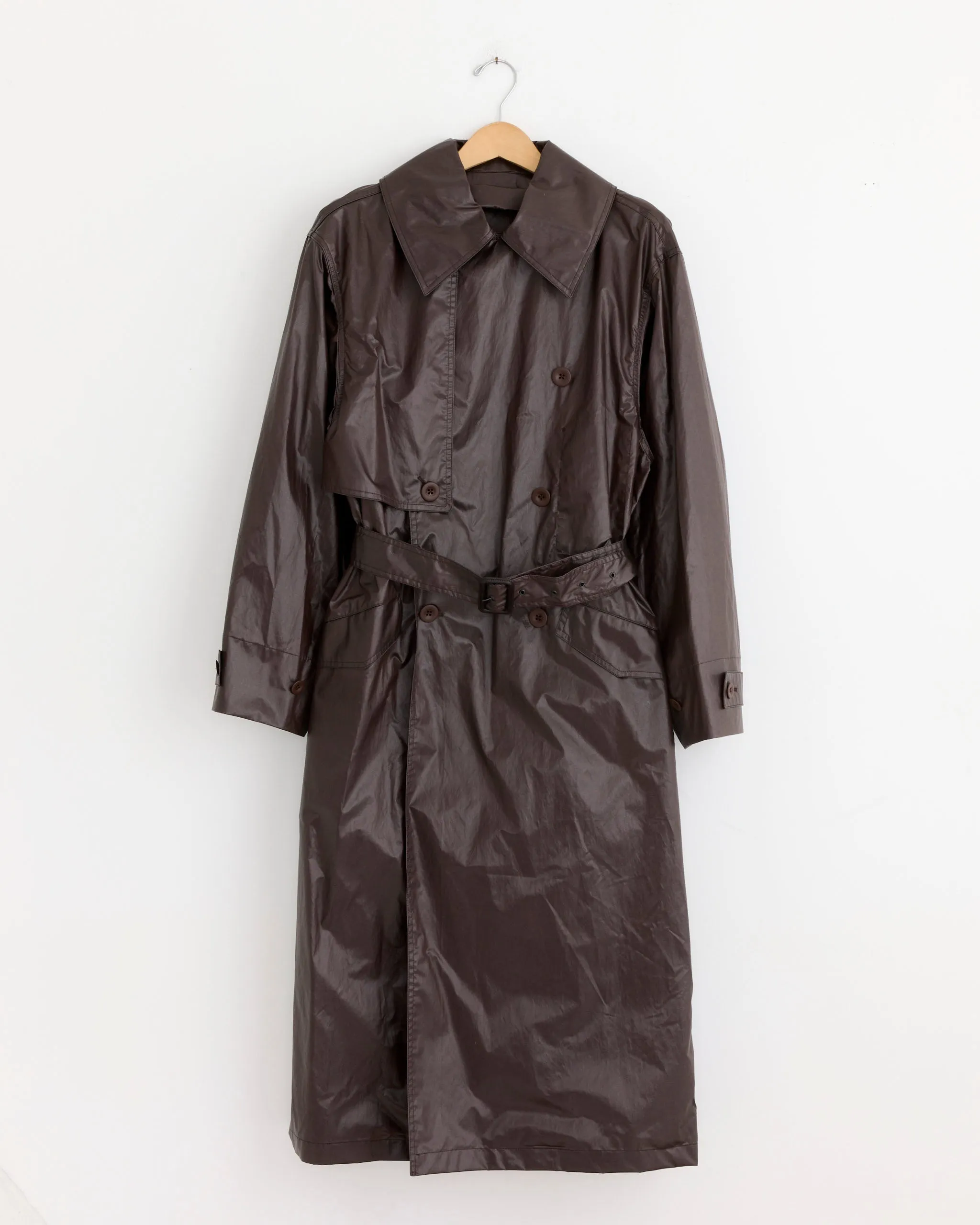 Trench Coat in Dark Cherry sold by Mohawk General Store