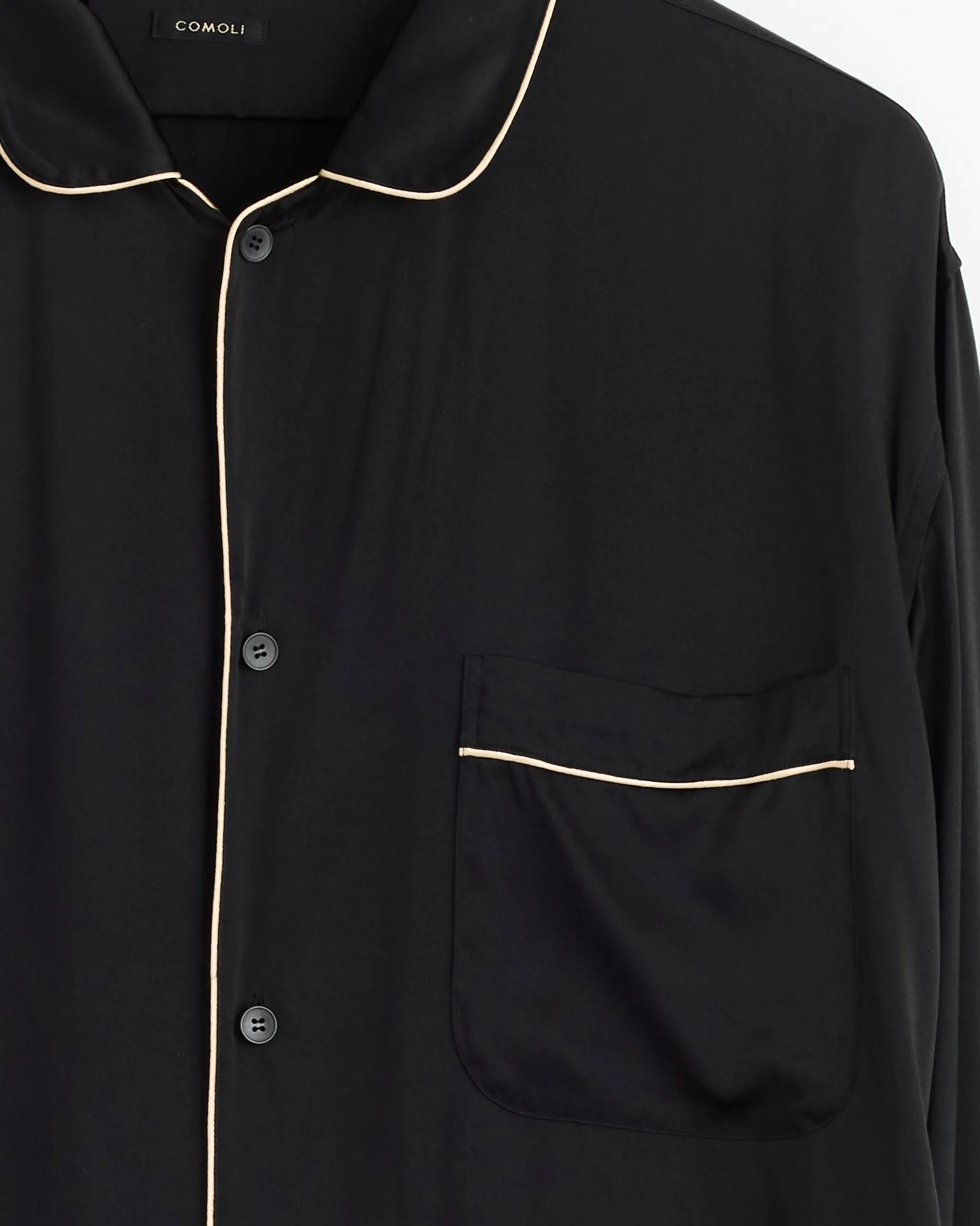 Silk Pajama Shirt in Black sold by Mohawk General Store product image thumbnail 2