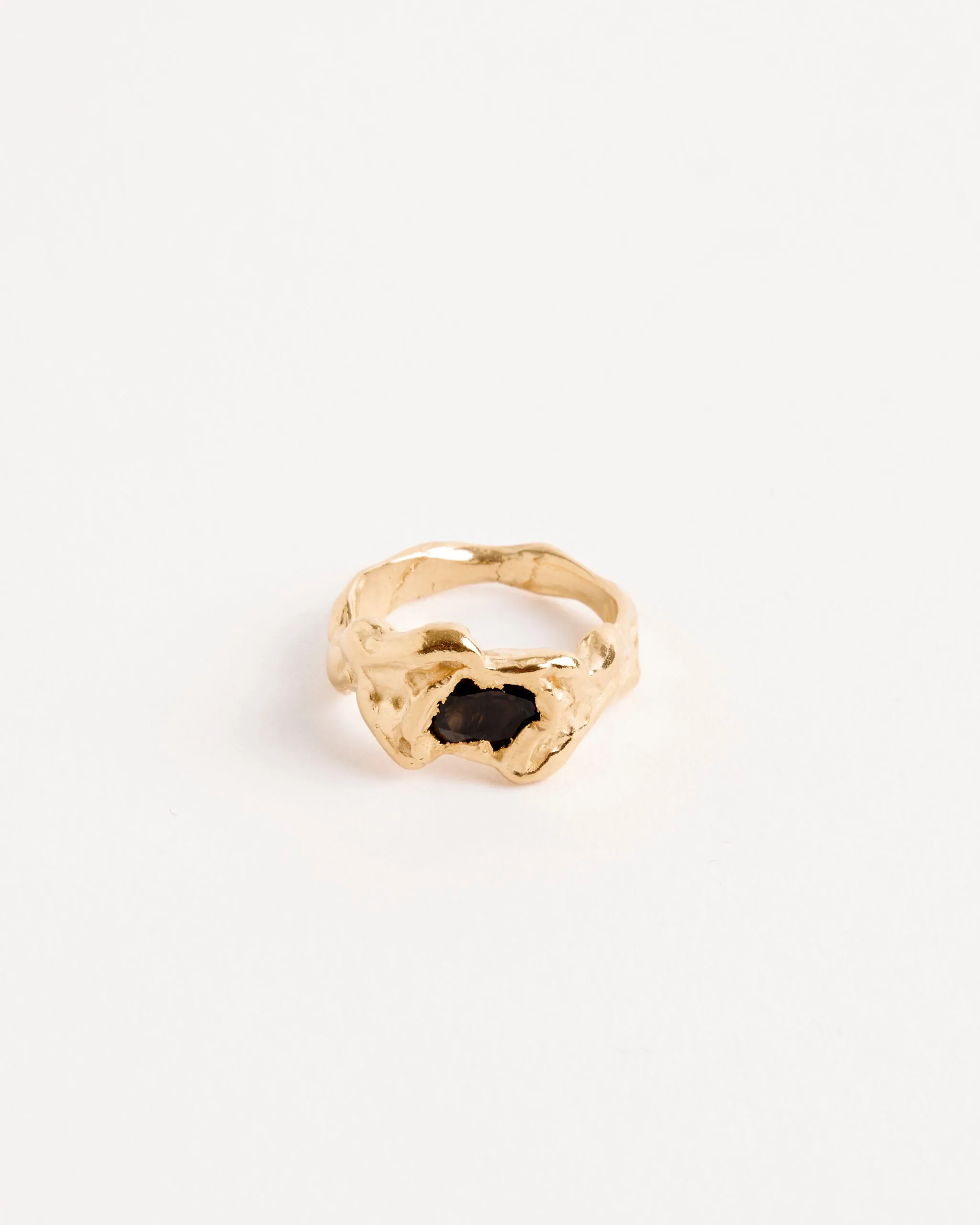 Ola Ring in Gold Plated/Smoky Quartz sold by Mohawk General Store
