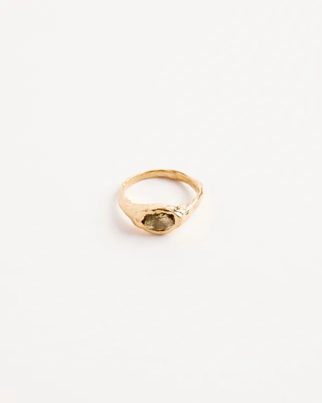 Faro Es Vedra Ring in Gold Plated/Lemon Quartz sold by Mohawk General Store