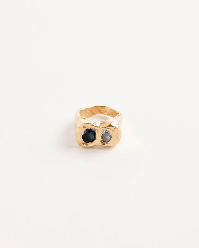 Buzo Ring in Gold Plated/Sky Blue Topaz sold by Mohawk General Store