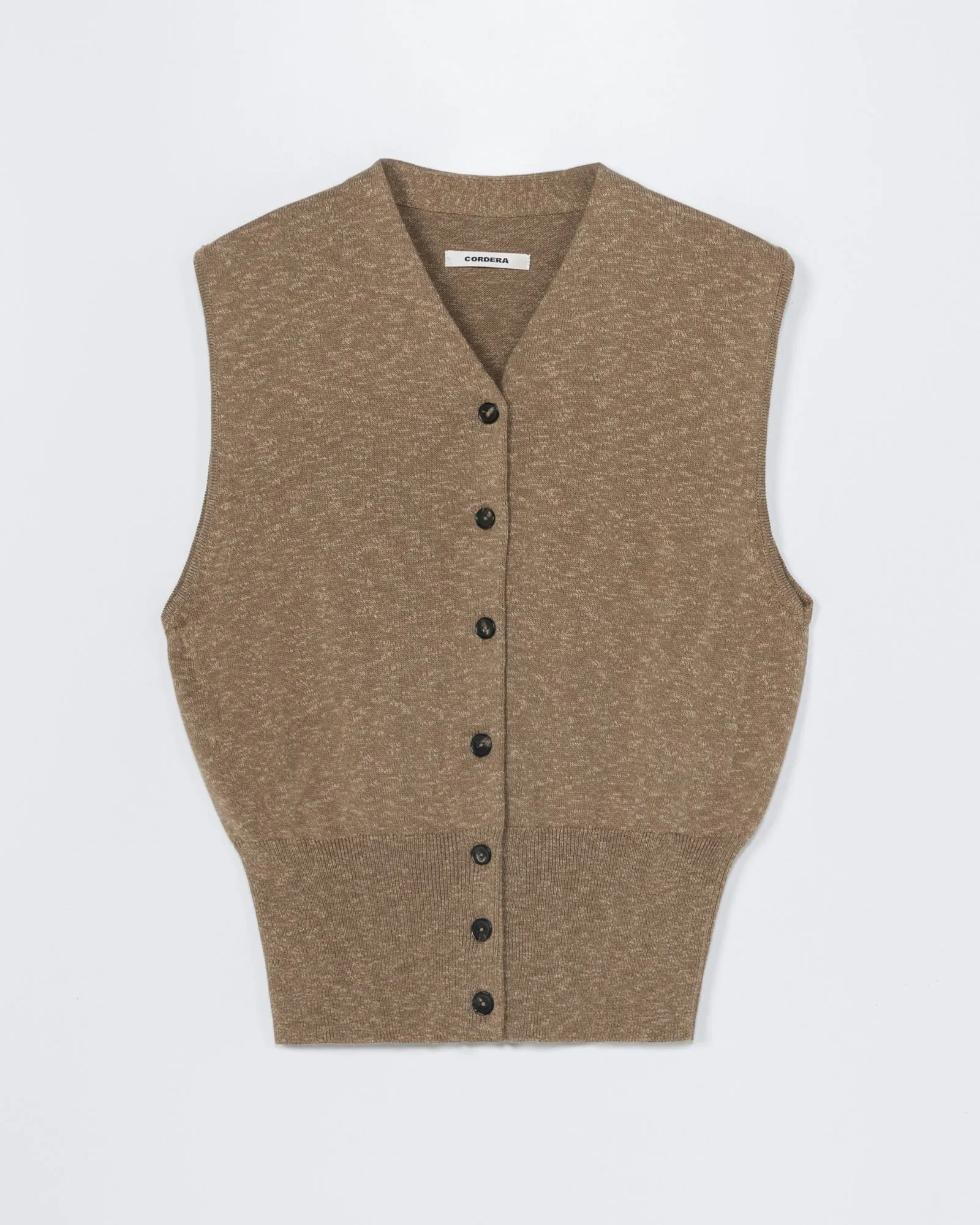 Flecked Cotton Waistcoat in Copal sold by Mohawk General Store