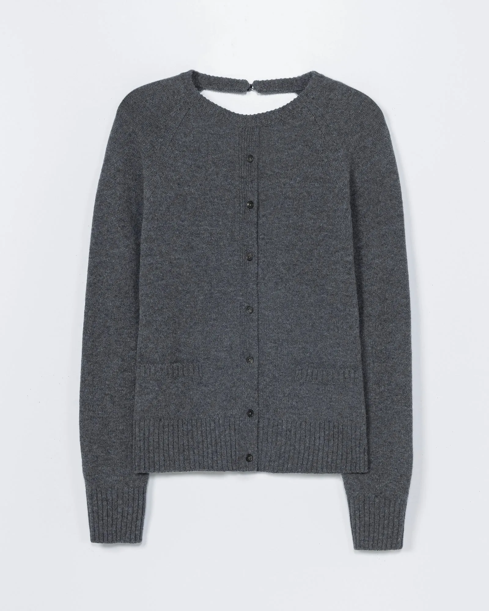 Merino Wool Open Back Cardigan in Grey sold by Mohawk General Store