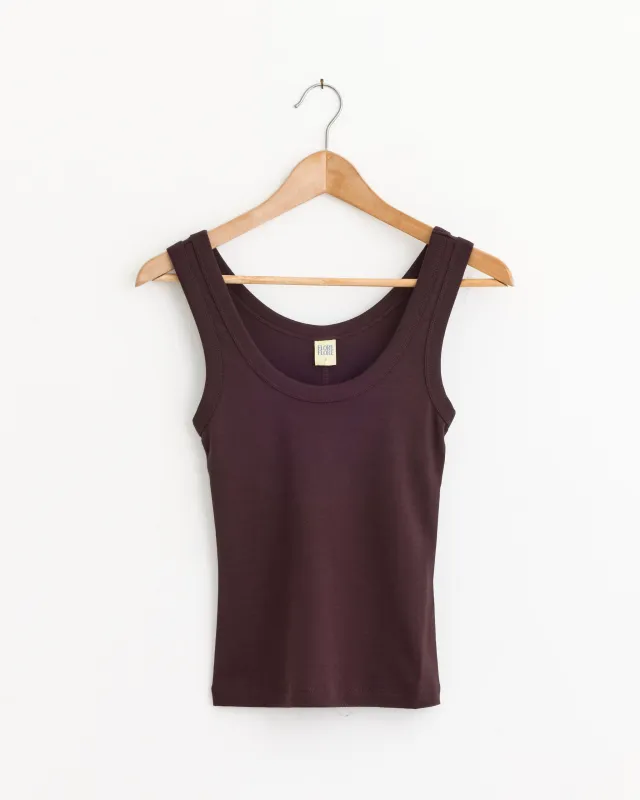Hillie Tank in Choco Plum made by FLORE FLORE