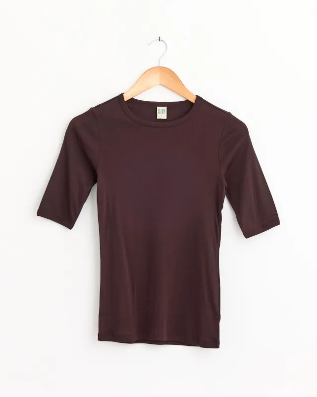 Anna Tee in Choco Plum sold by Mohawk General Store