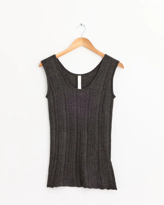 Plisse Tank in Blackened sold by Mohawk General Store