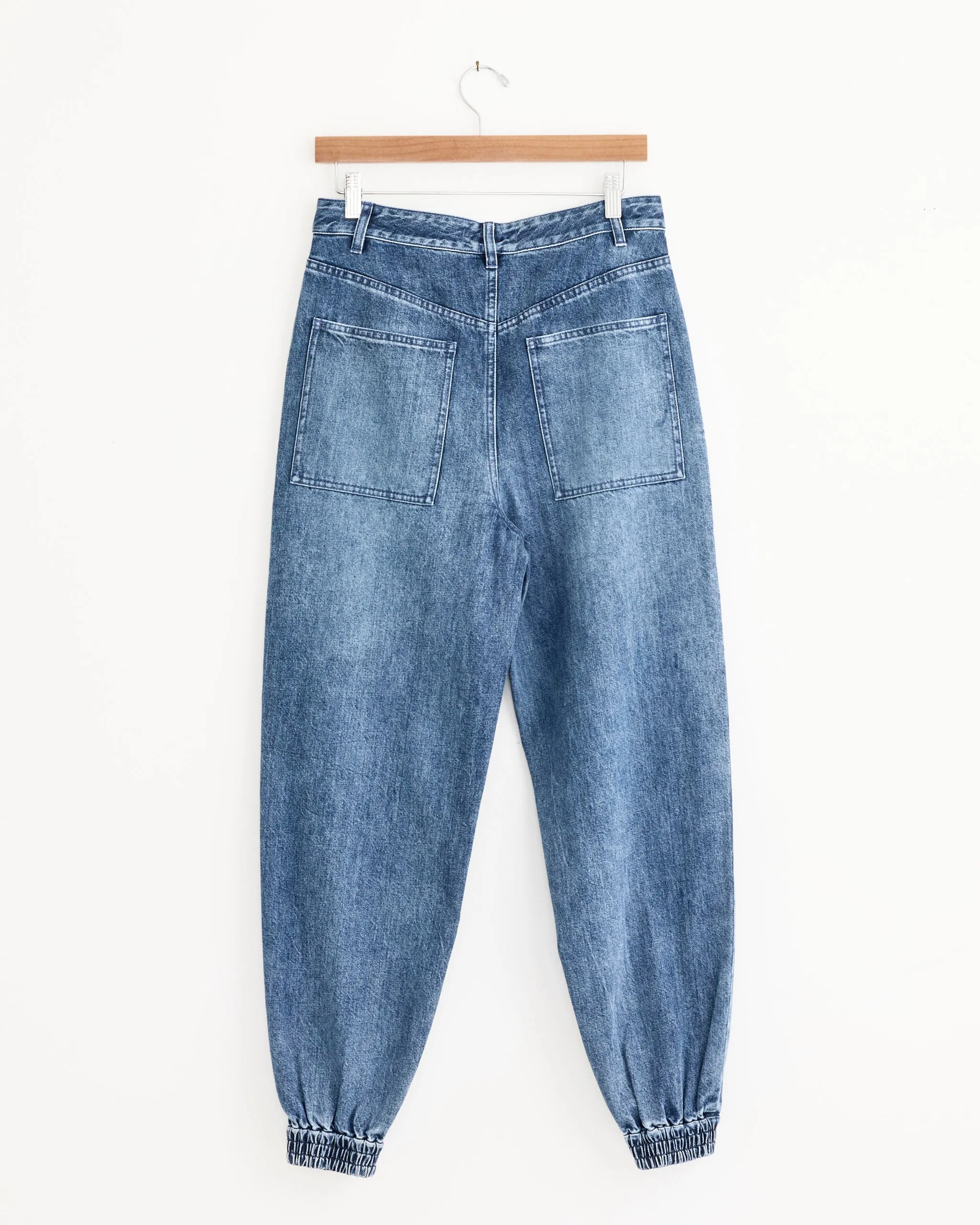 Zippered Denim Jogger in Classic Blue sold by Mohawk General Store product image thumbnail 4