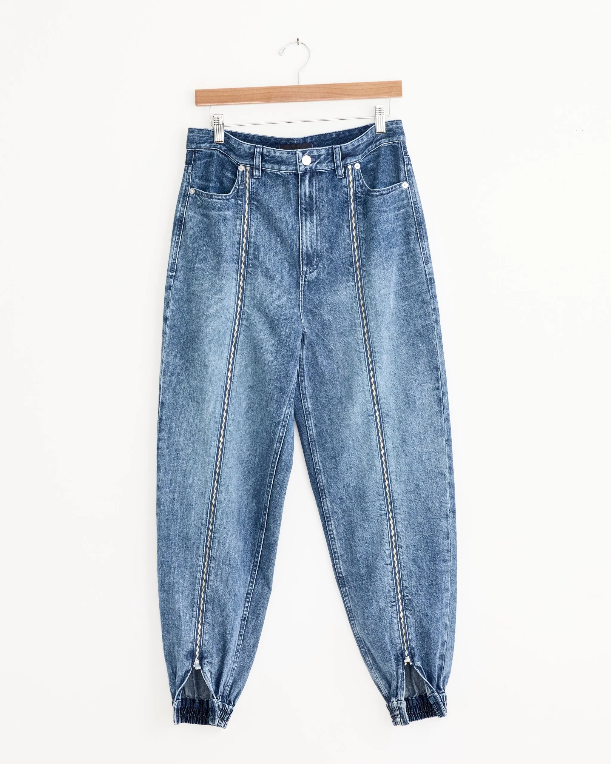 Zippered Denim Jogger in Classic Blue sold by Mohawk General Store