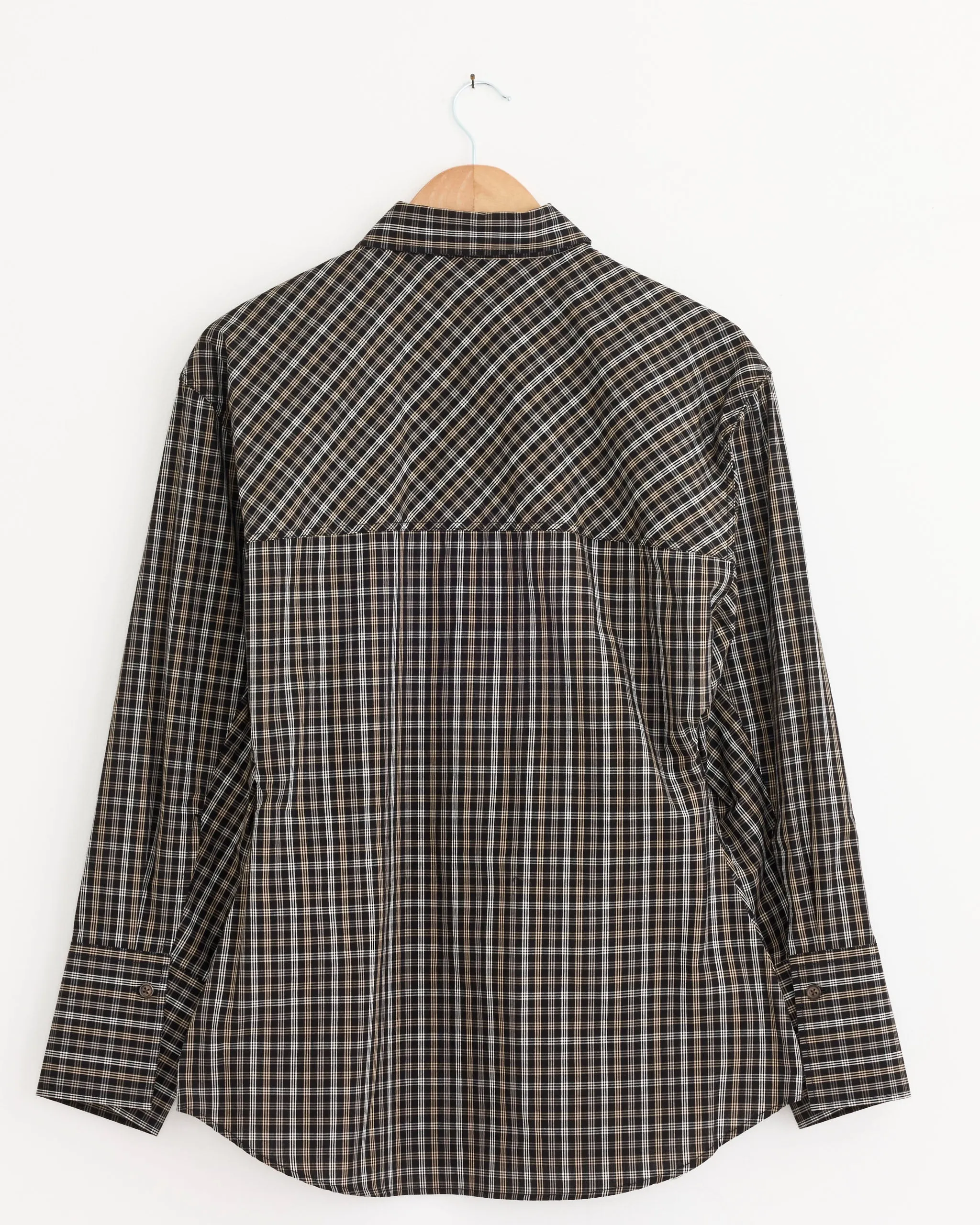 Shaped Check Shirt in Black/Brown Check sold by Mohawk General Store product image thumbnail 3