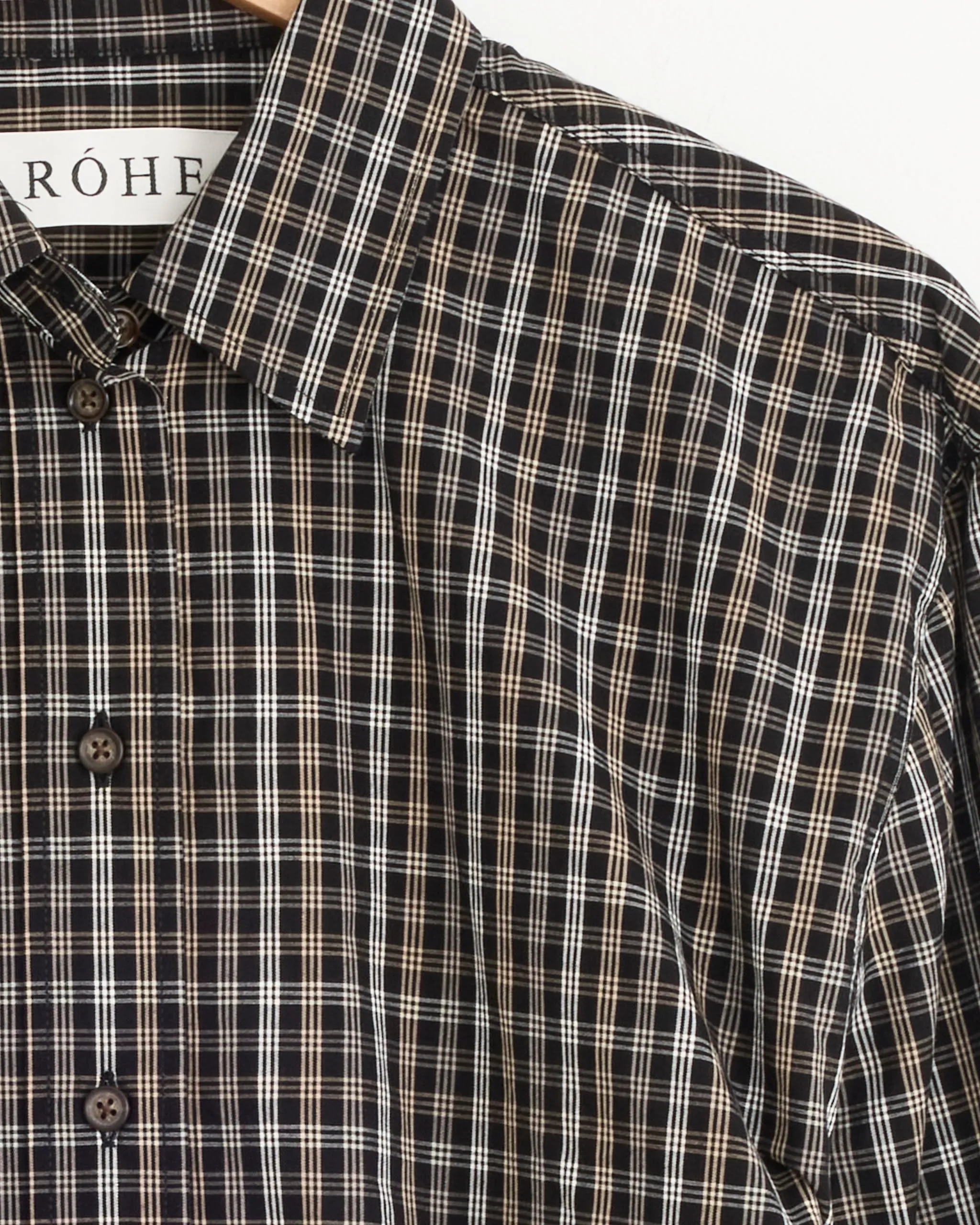 Shaped Check Shirt in Black/Brown Check sold by Mohawk General Store product image thumbnail 2