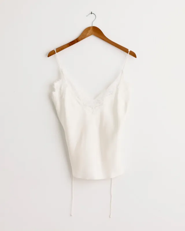 Lace Silk Camisole in Cream sold by Mohawk General Store