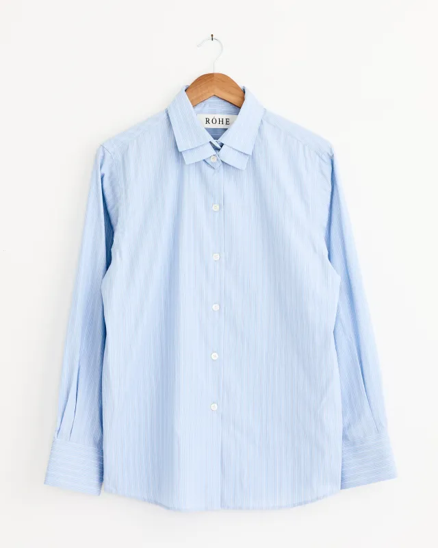 Double Collar Shirt in Blue Stripe sold by Mohawk General Store