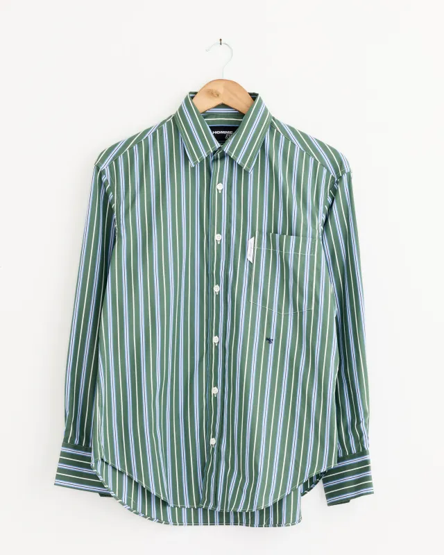 Oxford Shirt in Green Porto Stripe sold by Mohawk General Store