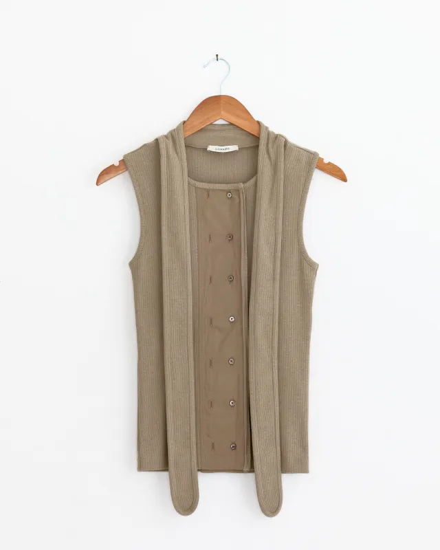 Asymmetrical Fitted Top in Sage made by Lemaire