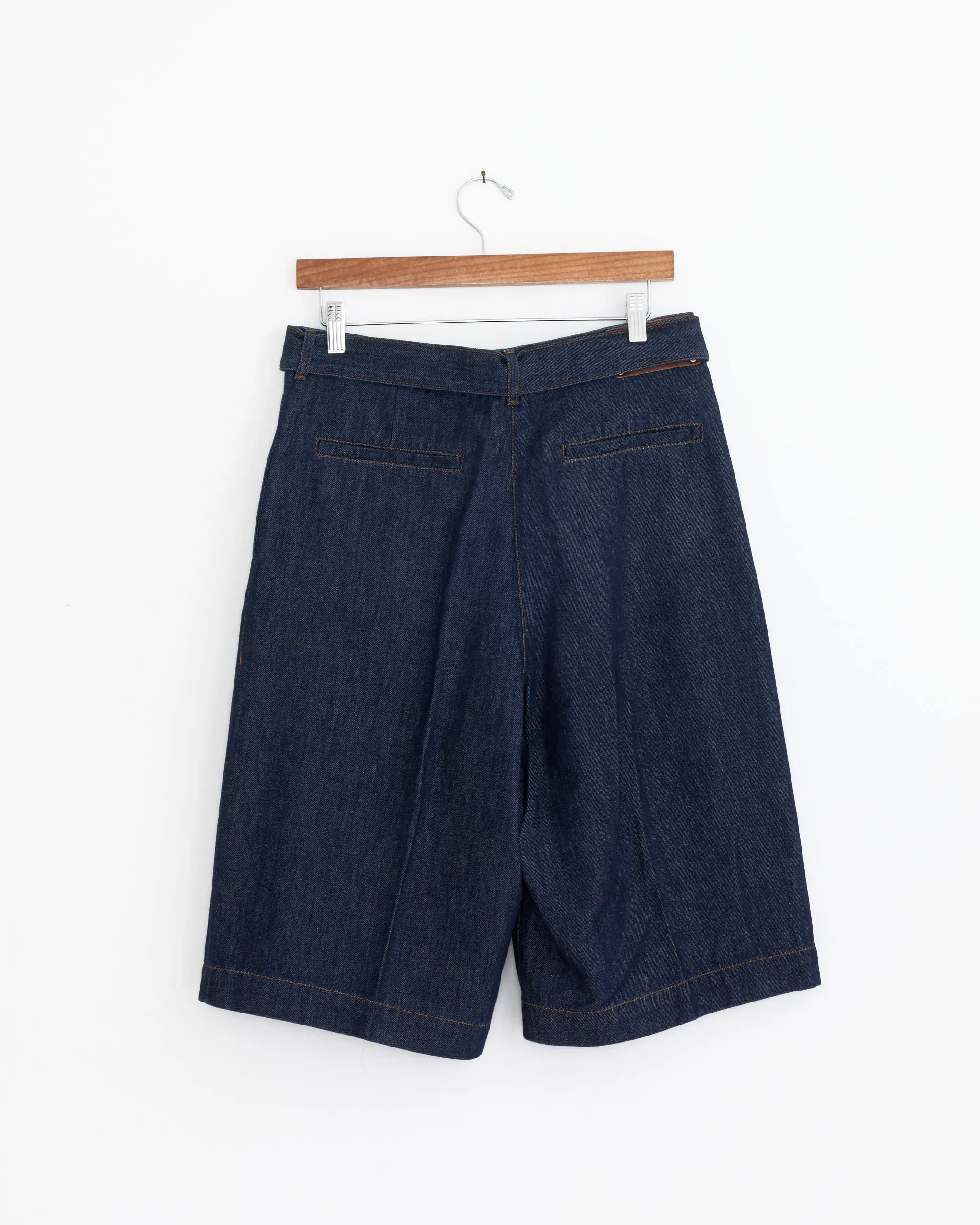 Belted Denim Shorts in Indigo sold by Mohawk General Store product image thumbnail 3