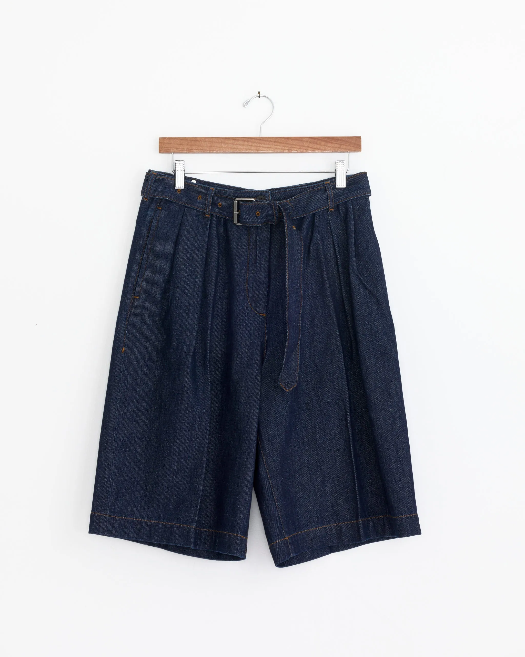 Belted Denim Shorts in Indigo sold by Mohawk General Store