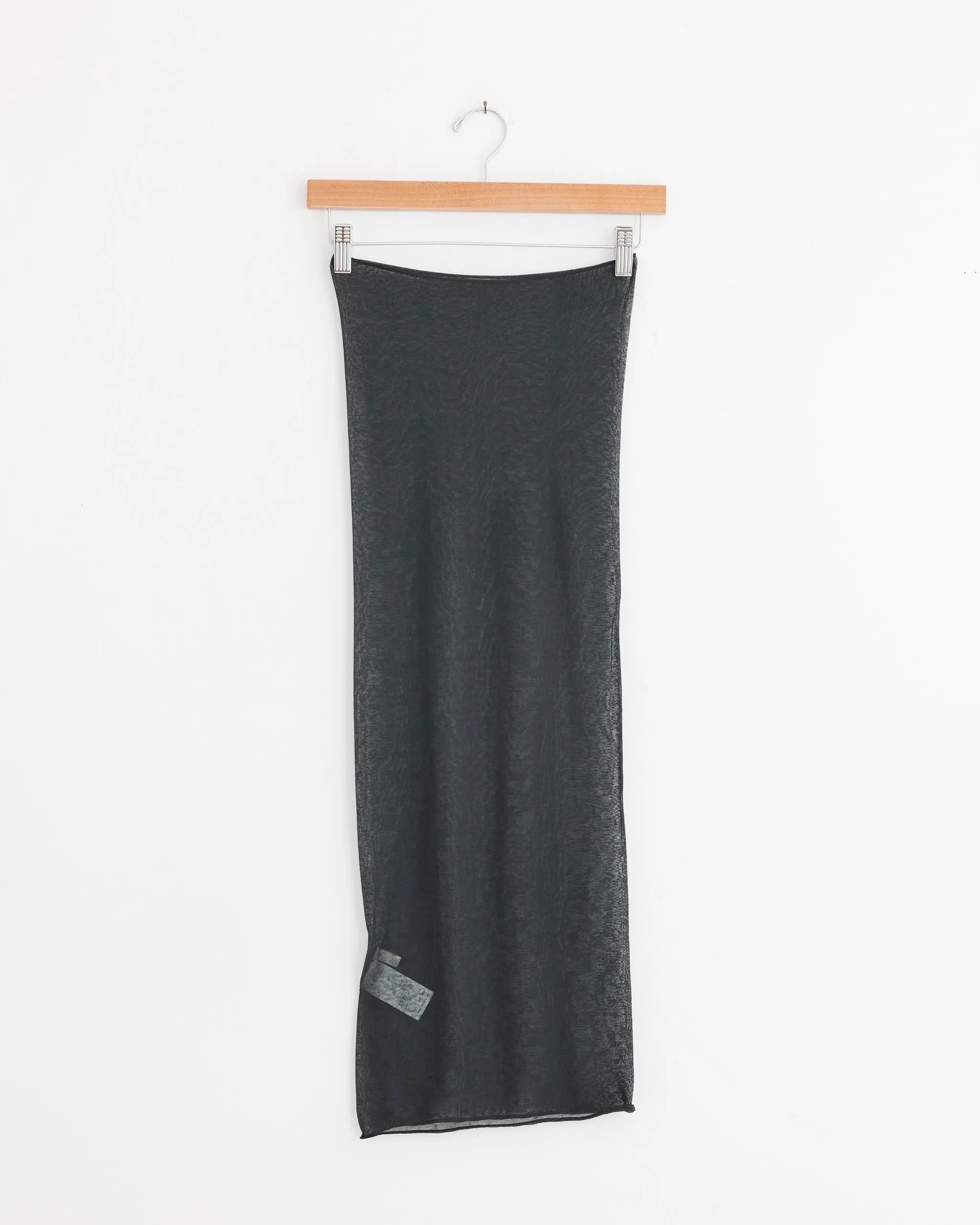 Knit Sheer Bandeau Dress in Charcoal sold by Mohawk General Store