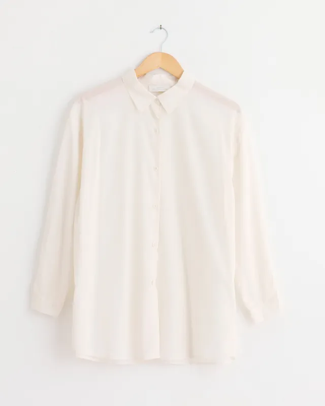 Sheer Cotton Classic Shirt in Ivory sold by Mohawk General Store