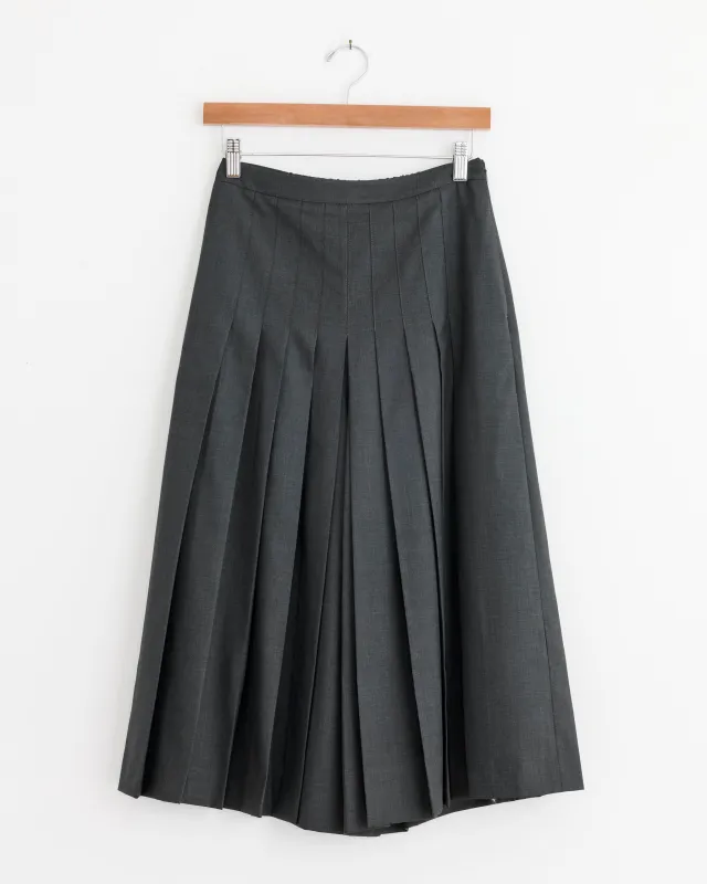 Pleated Wool Culotte in Charcoal sold by Mohawk General Store