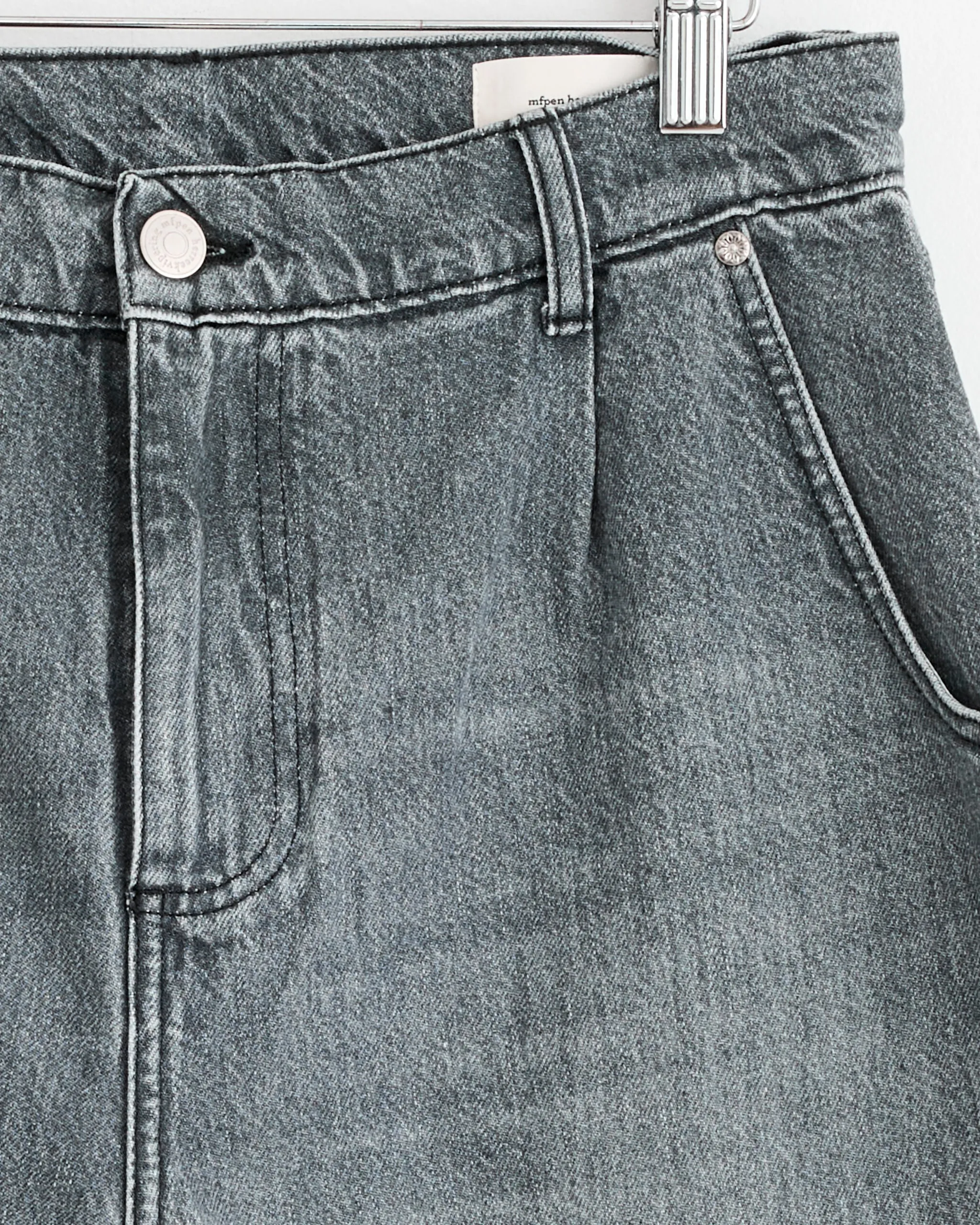 Rivet Short in Stonewashed Grey sold by Mohawk General Store product image thumbnail 2