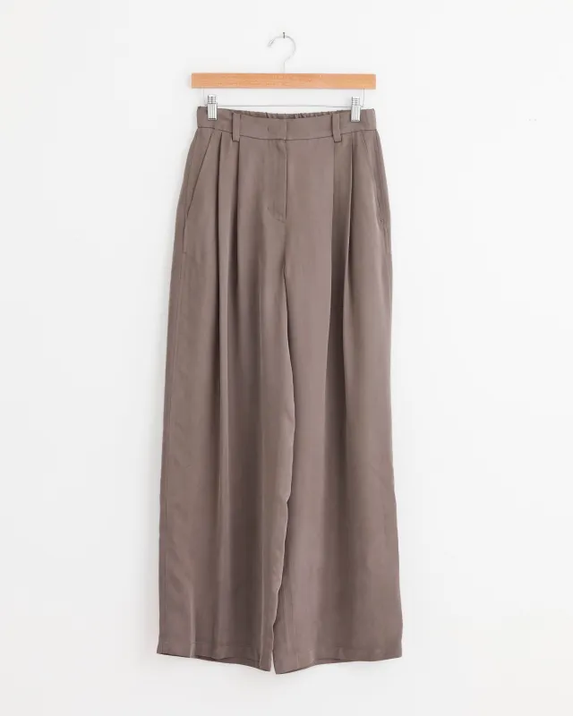 Two Tuck Wide Pant in Grey sold by Mohawk General Store