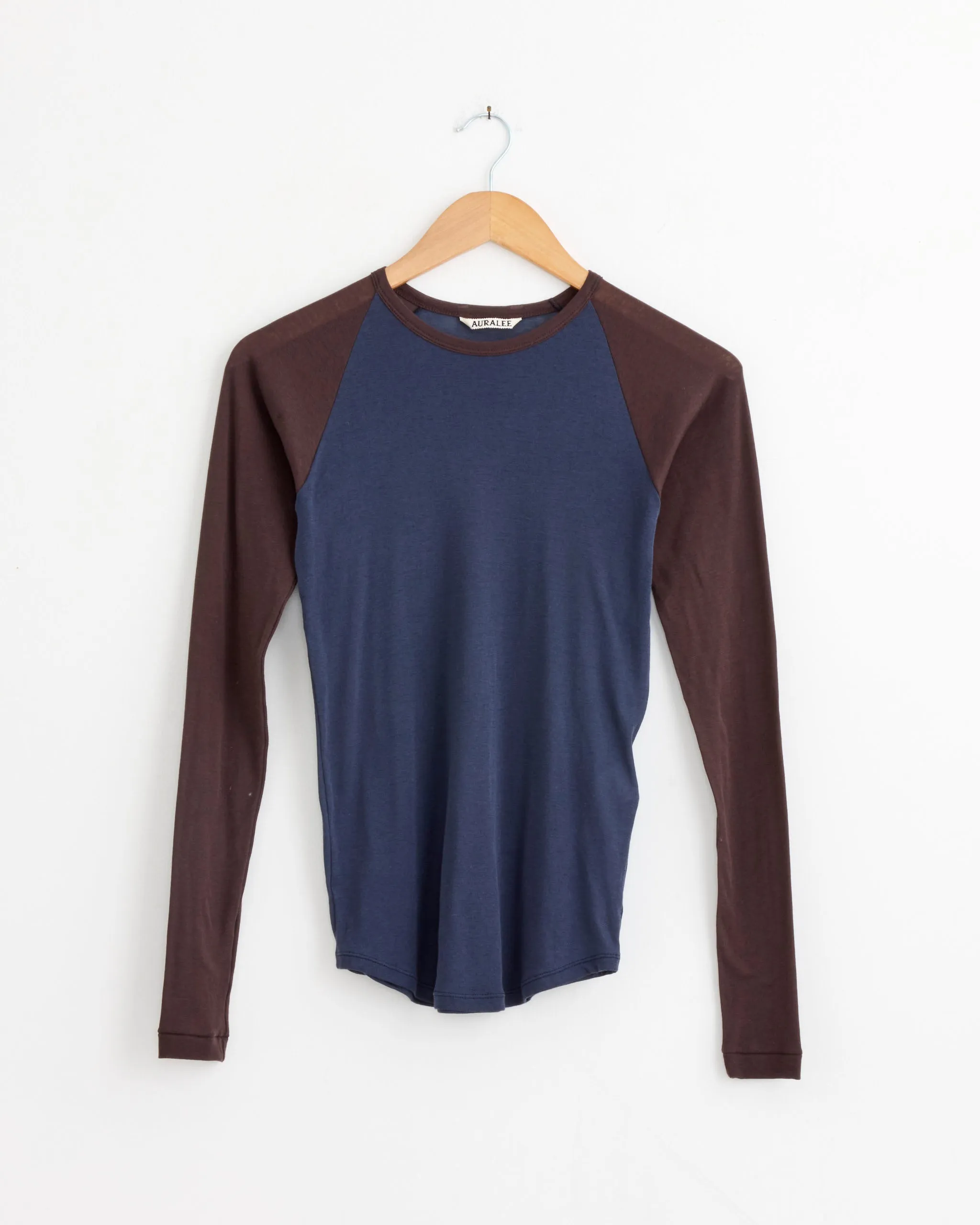 Super High Gauge Sheer Pullover in Navy/Dark Brown sold by Mohawk General Store