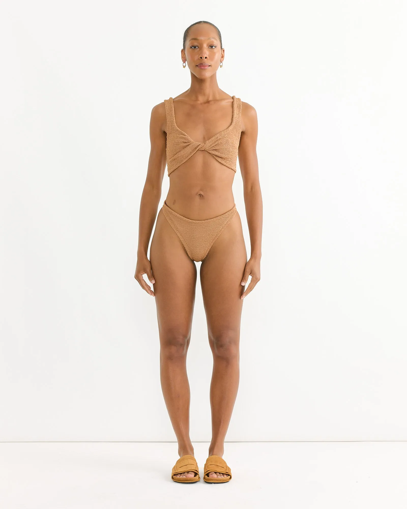 Juno Bikini in Metallic Cocoa sold by Mohawk General Store
