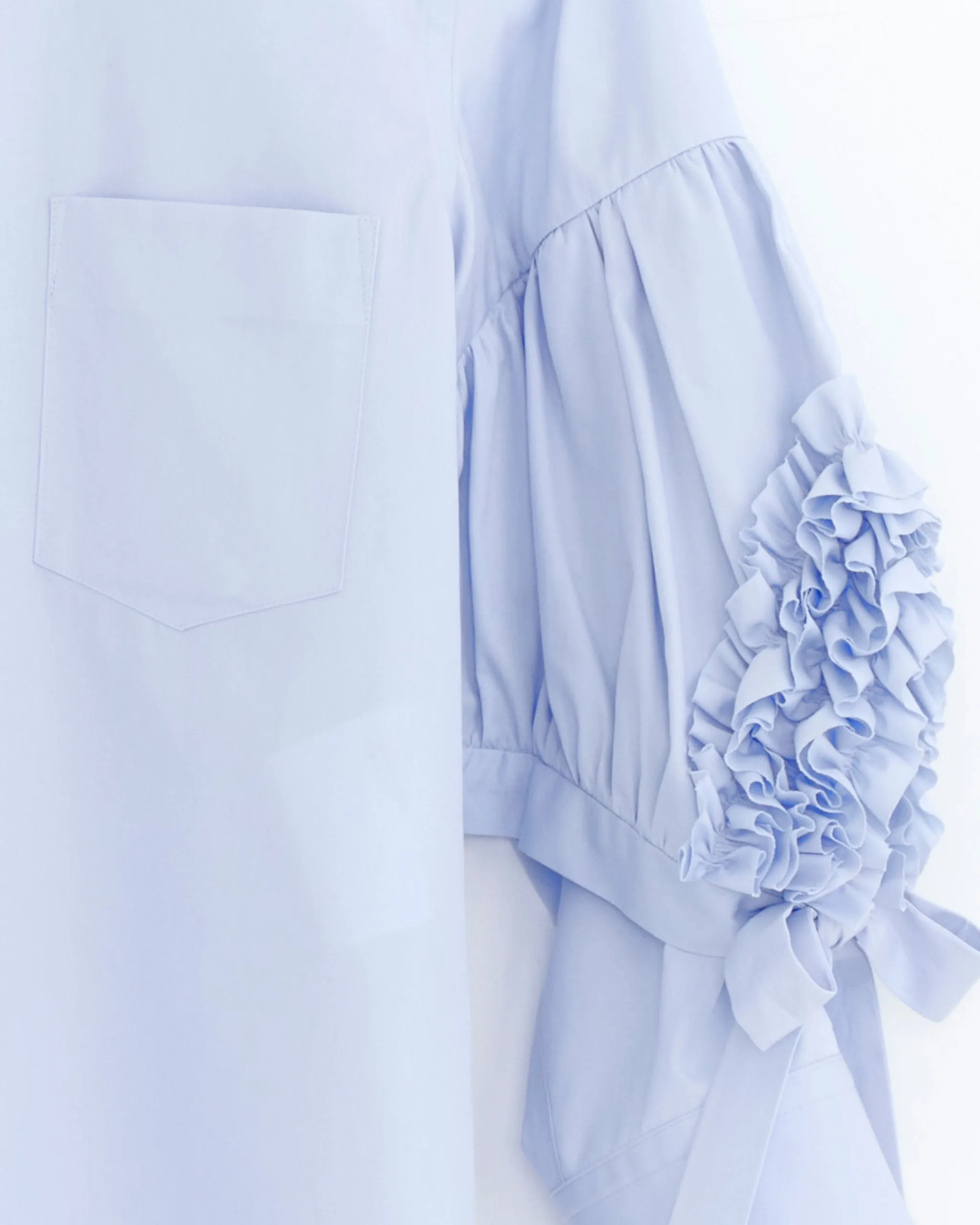 Ruffled Sleeve Shirt in Blue sold by Mohawk General Store product image thumbnail 2