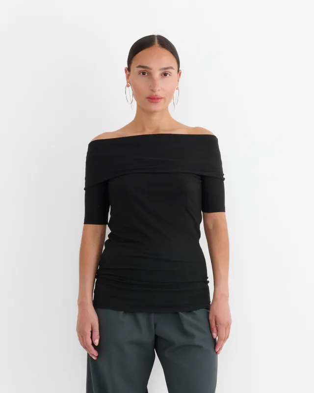 Twisted Top in Black made by Lemaire